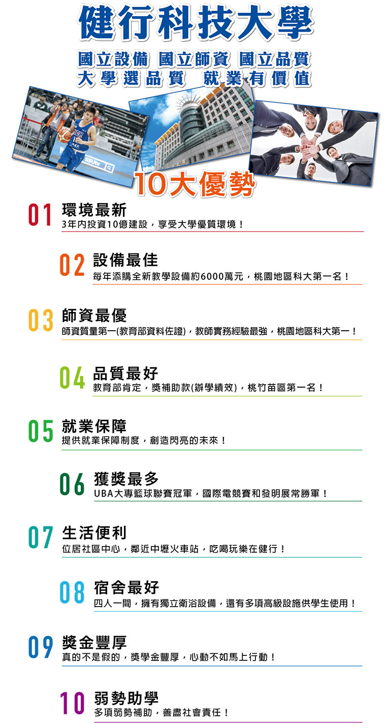 健行科技大學招生資訊